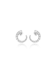 Luce earrings in white gold and brilliant-cut diamonds
