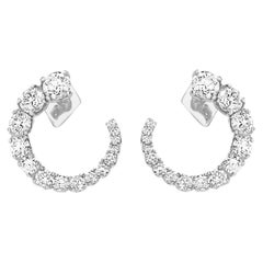 Luce earrings in white gold and brilliant-cut diamonds