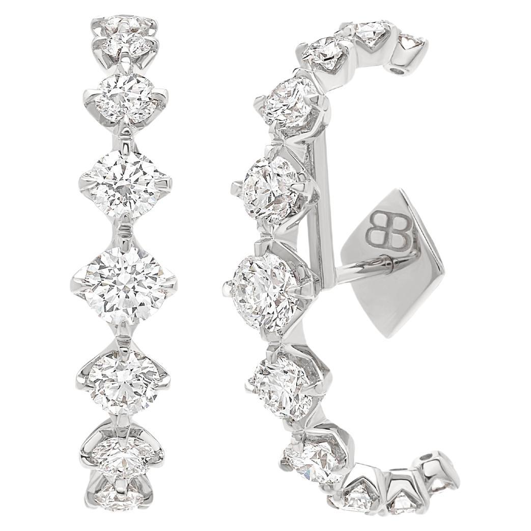 Luce earrings in white gold and brilliant-cut diamonds