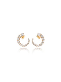 Luce earrings in rose gold and brilliant-cut diamonds
