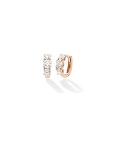 Luce earrings in rose gold and brilliant-cut diamonds
