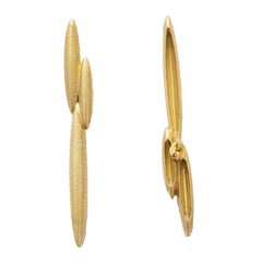 Drop earrings, 925 sterling silver, 18 kt. gold plated, optical 