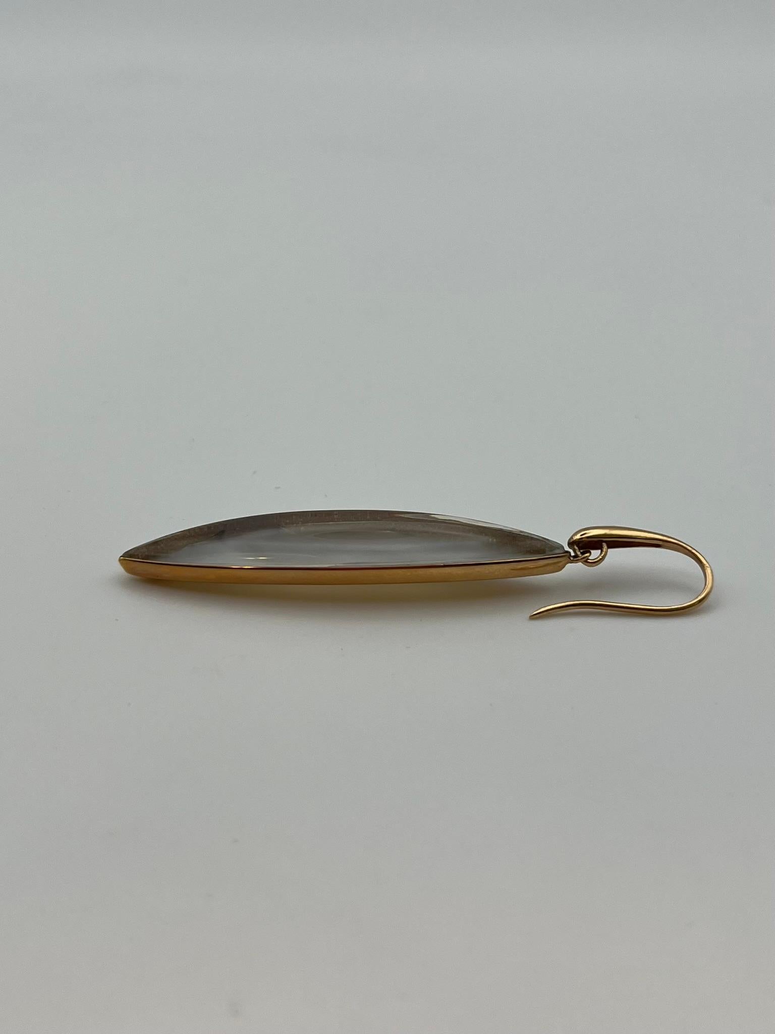 Orecchini pendenti Fidia Gioielli Firenze in oro rosa 18 kt. e madreperla in vendita 4