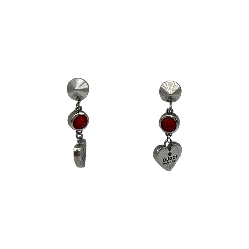Gucci Heart Drop dangle earrings in 925 sterling silver For Sale