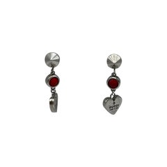 Pendants d'oreilles Gucci en forme de cœur en argent sterling