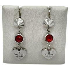Gucci Heart Drop dangle earrings in 925 sterling silver