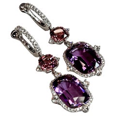 "LIGHT-PURPLE" dangle earrings  BRARDA