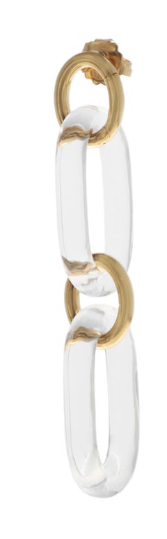 Ohrringe aus Plexiglas und Goldsilber - SOUL* Kollektion