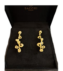 Sacchi Collection "Bouquet" earrings in 18k yellow gold and diamonds