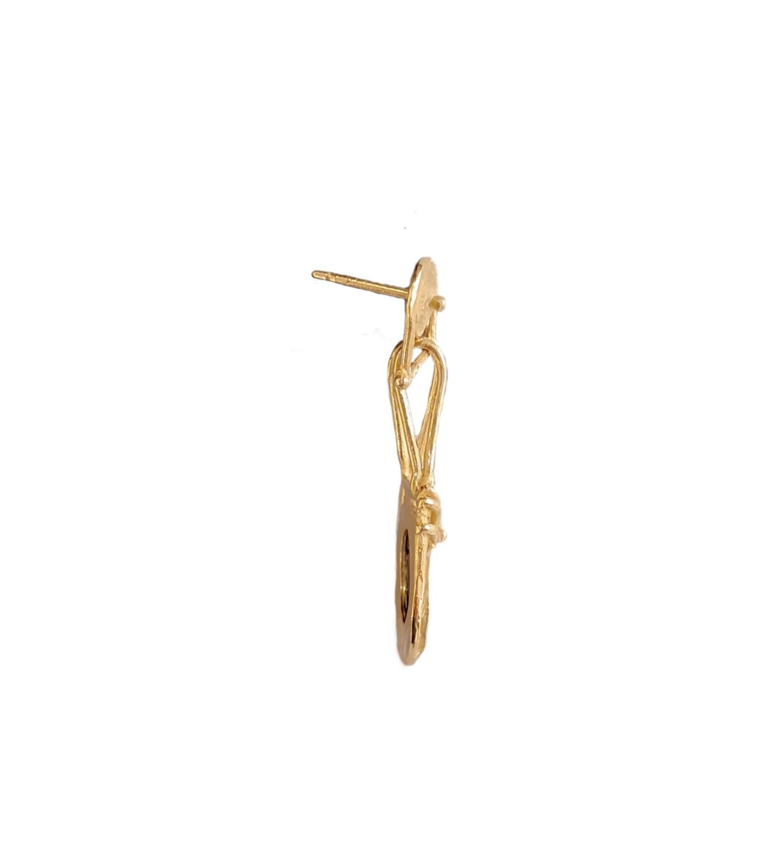 Boucles d'oreilles Sacchi avec pièces de monnaie romaines en or 18 carats Collection 