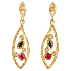 Ruby Dangle Earrings