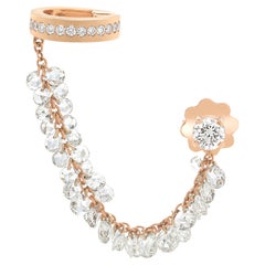 Orecchino Costellazione in oro bianco e diamanti taglio rosa