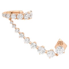 Orecchino earcuff LUCE in oro rosa e diamanti taglio brillante