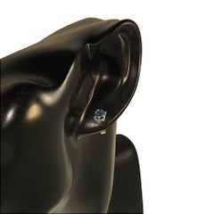 Boucles d'oreilles en or blanc avec saphir bleu Made in Italy