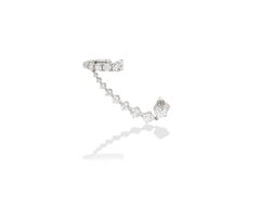 LIGHT earcuff earring in white gold and brilliant-cut diamonds
