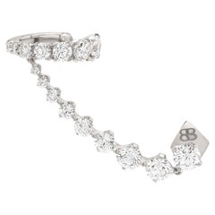 LIGHT earcuff earring in white gold and brilliant-cut diamonds