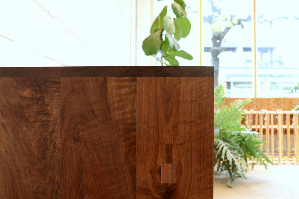 Minimalist Oregon Black Walnut Slatted Credenza For Sale