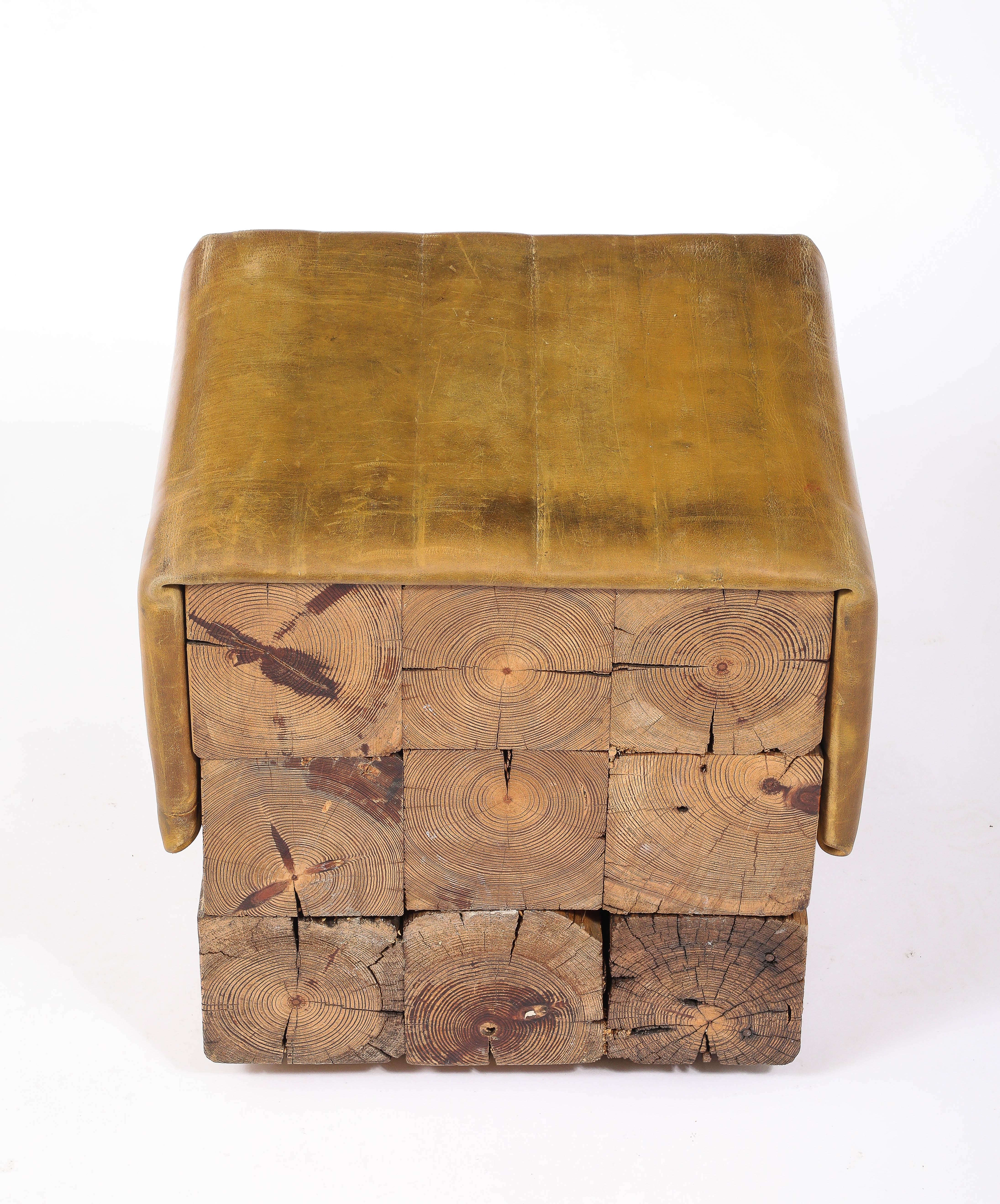 Oregon Pine Block Stools, USA 1950's For Sale 3