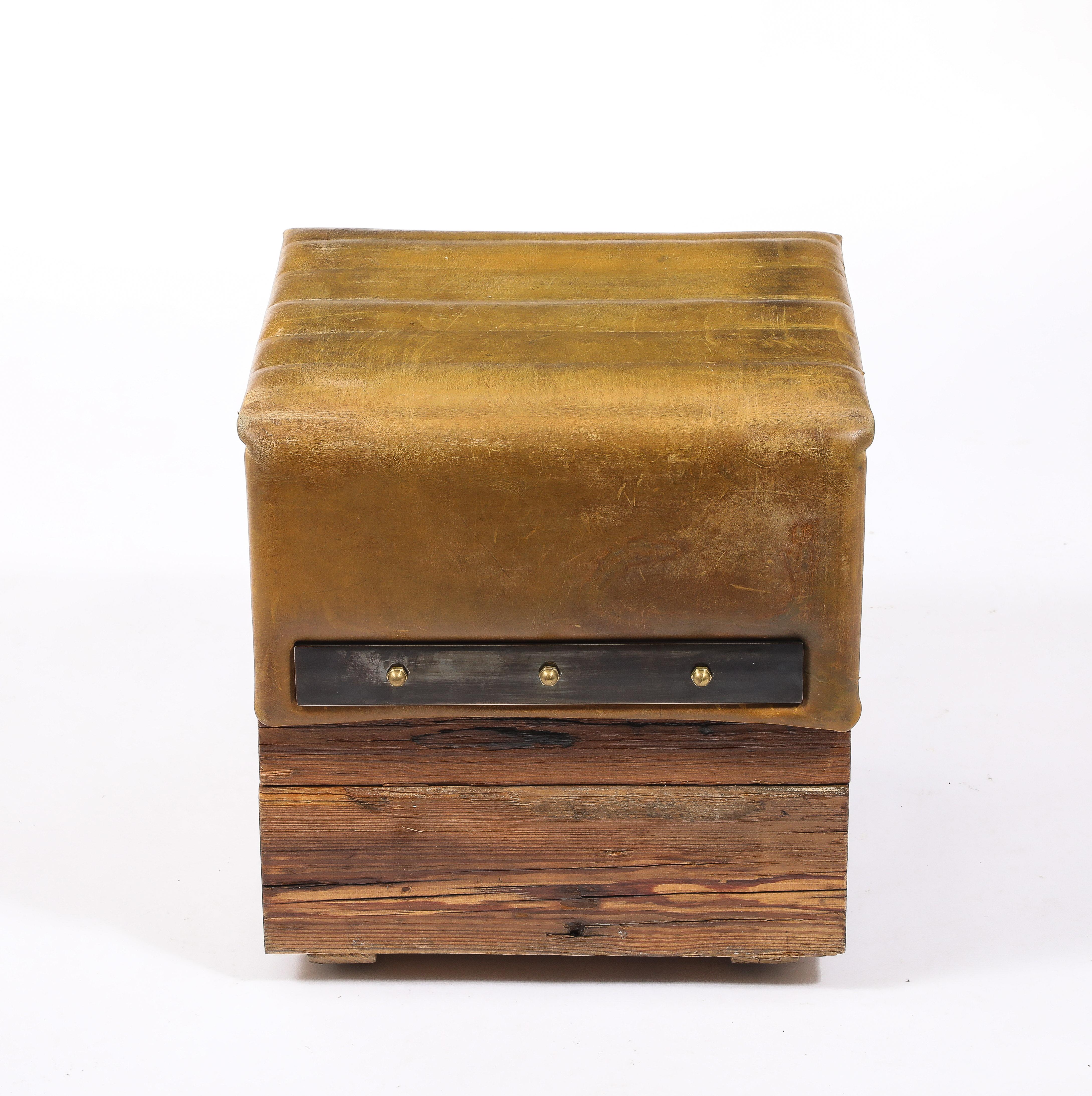 Oregon Pine Block Stools, USA 1950's For Sale 1
