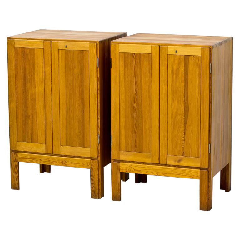 Oregon Pine Cabinets by Børge Mogensen, 1960s, Set of 2