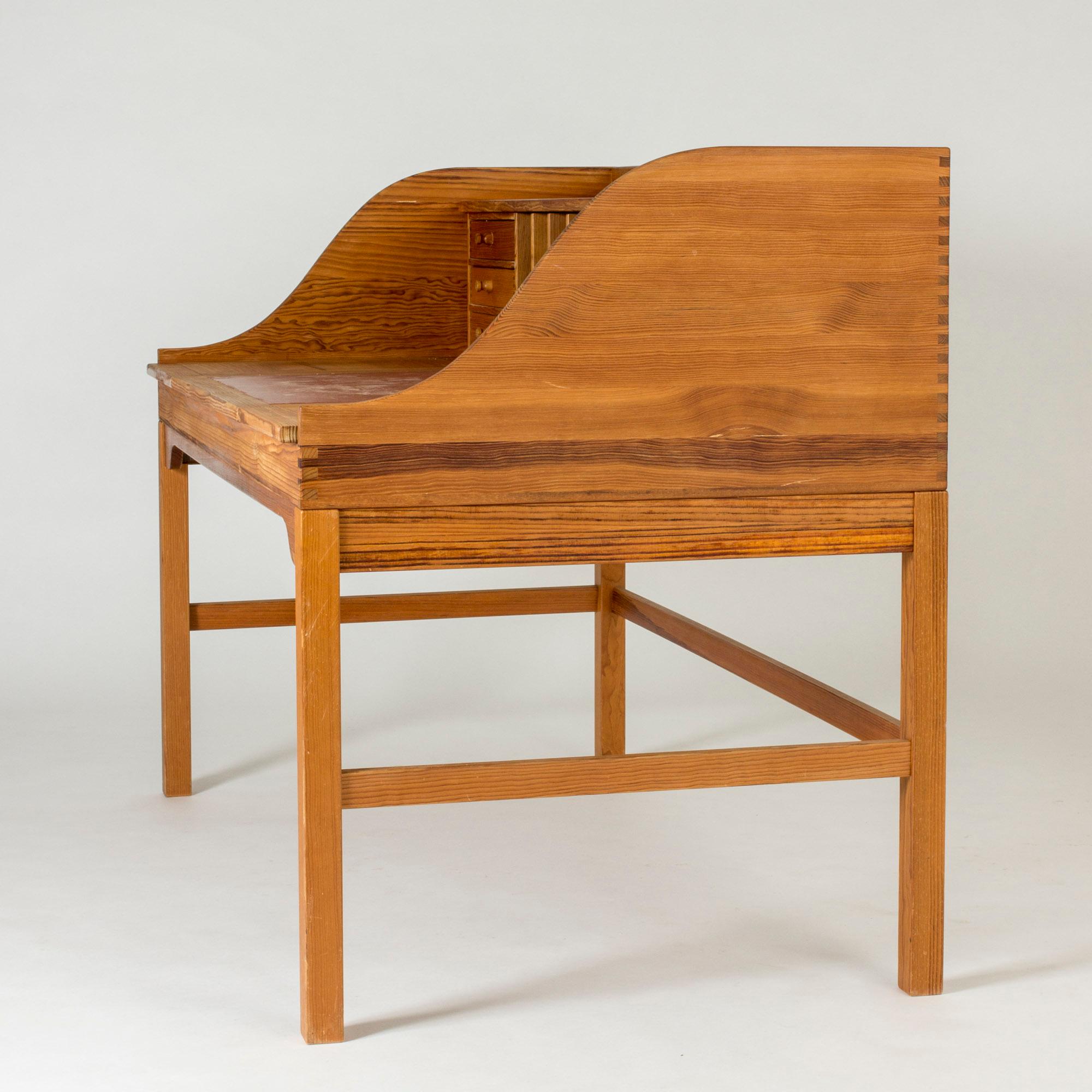 Oregon Pine Desk by Andreas Hansen for Hadsten Træindustri, Denmark, 1970s 2