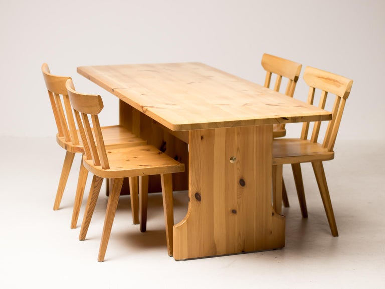 Oregon Pine Dining Table by Roland Wilhemsson For Sale at 1stDibs