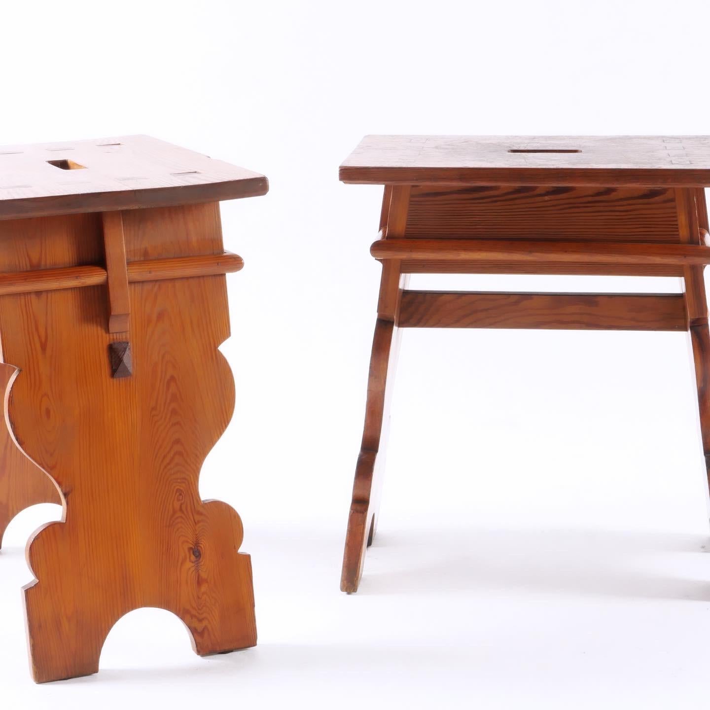 Taburetes de pino de Oregón de Martin Nyrop para Rud. Rasmussens Danés en venta