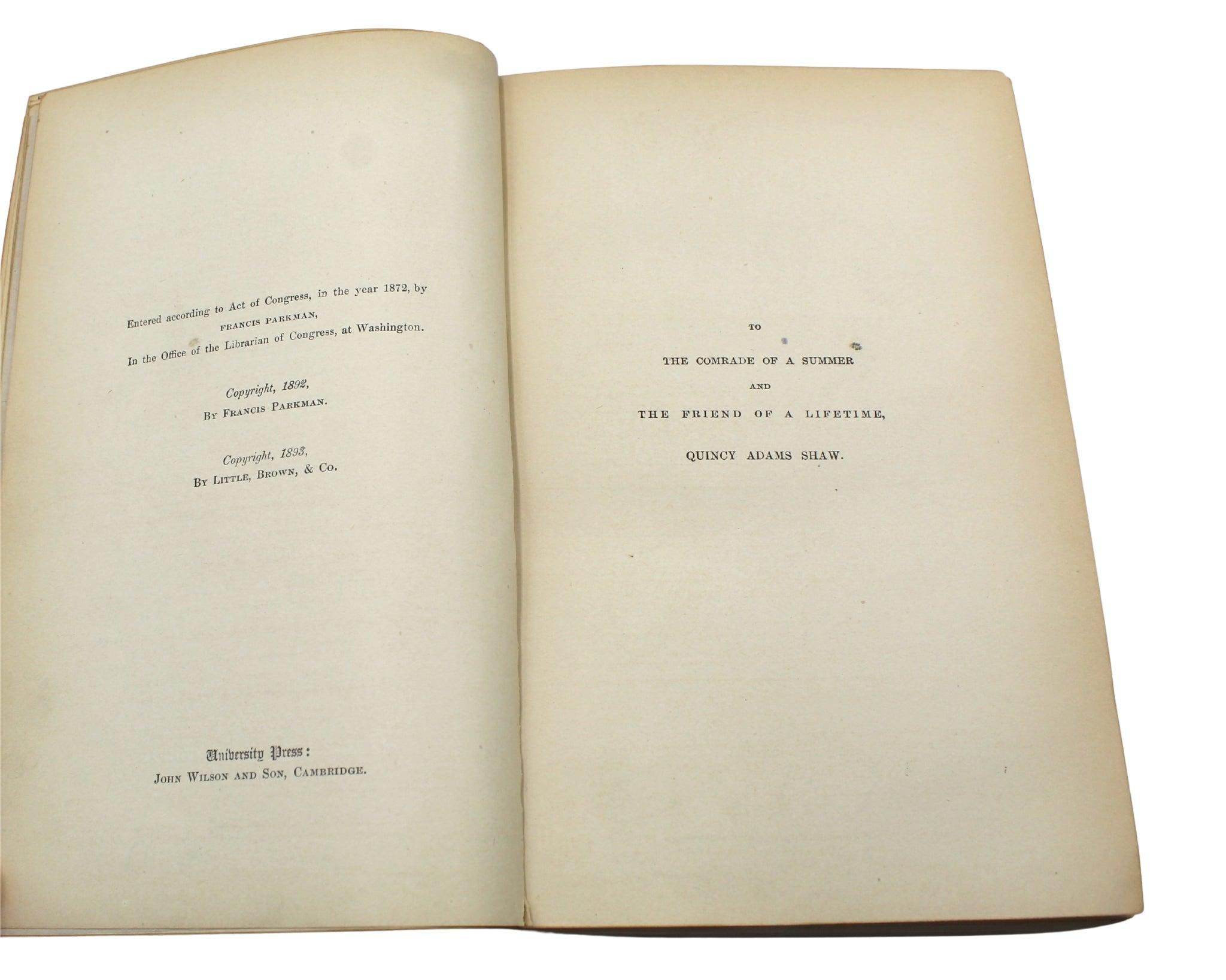 Oregon Trail: Sketches of Prairie and Rocky-Mountain Life by Francis Parkman In Good Condition For Sale In Colorado Springs, CO