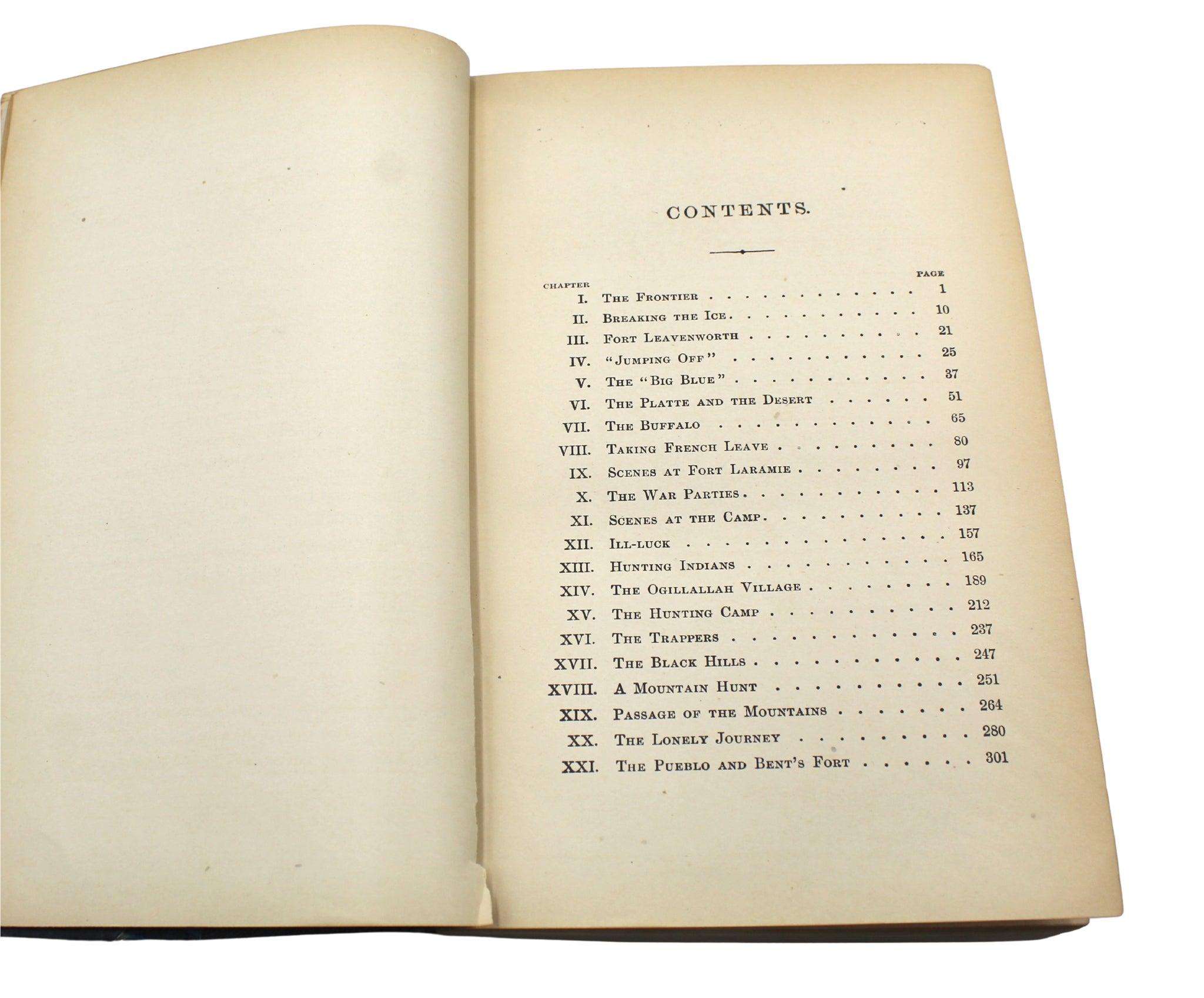 Leather Oregon Trail: Sketches of Prairie and Rocky-Mountain Life by Francis Parkman For Sale