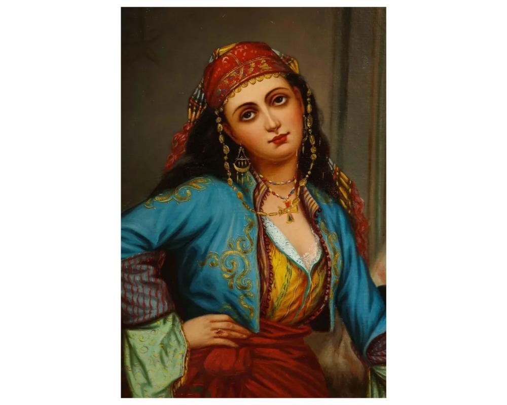 Oregon Wilson “Gypsy Dancer” Orientalist Oil Painting In Good Condition In New York, NY