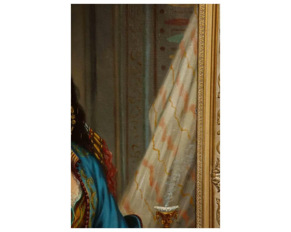 19th Century Oregon Wilson “Gypsy Dancer” Orientalist Oil Painting