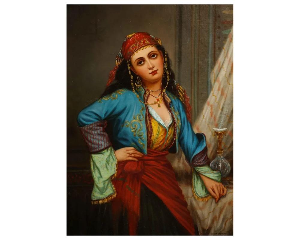 Oregon Wilson “Gypsy Dancer” Orientalist Oil Painting 2