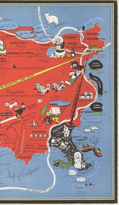 Original 'Map of the United States as Californians See It' vintage map poster