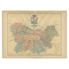 Antique Orense in Depth: A 1902 Topographical Map of Galicia's Mountainous Province