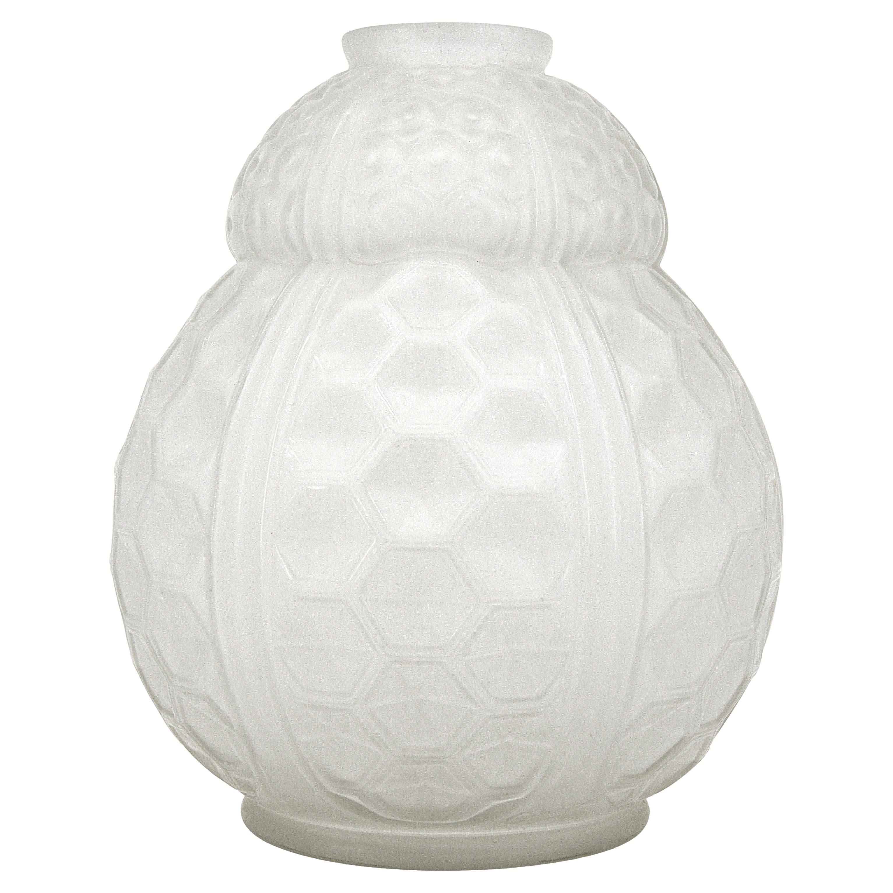 Oreot Large French Art Deco Glass Vase, 1920