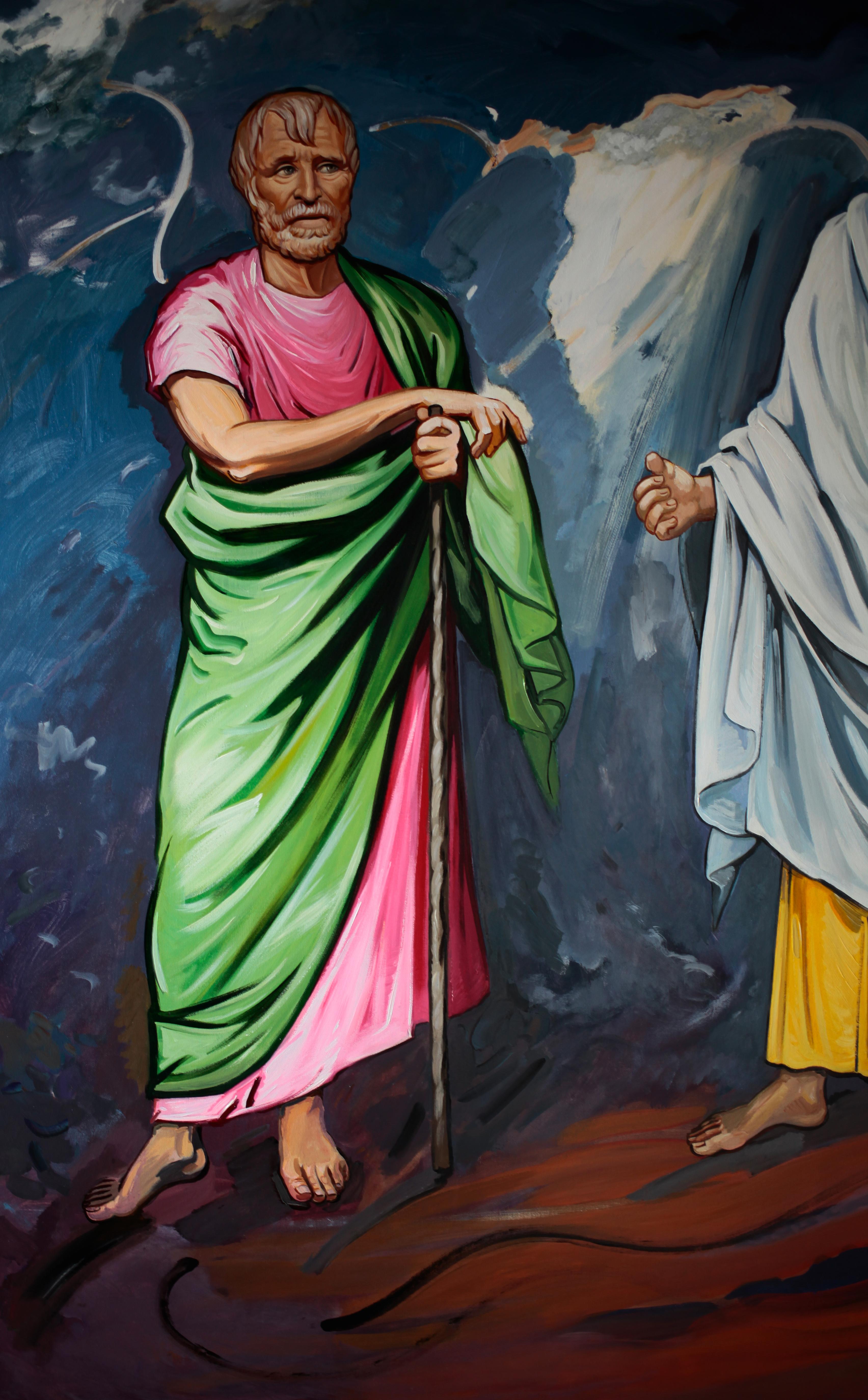 Arte contemporanea ucraina di Orest Hrytsak - Hesiode Et Homere in vendita 1