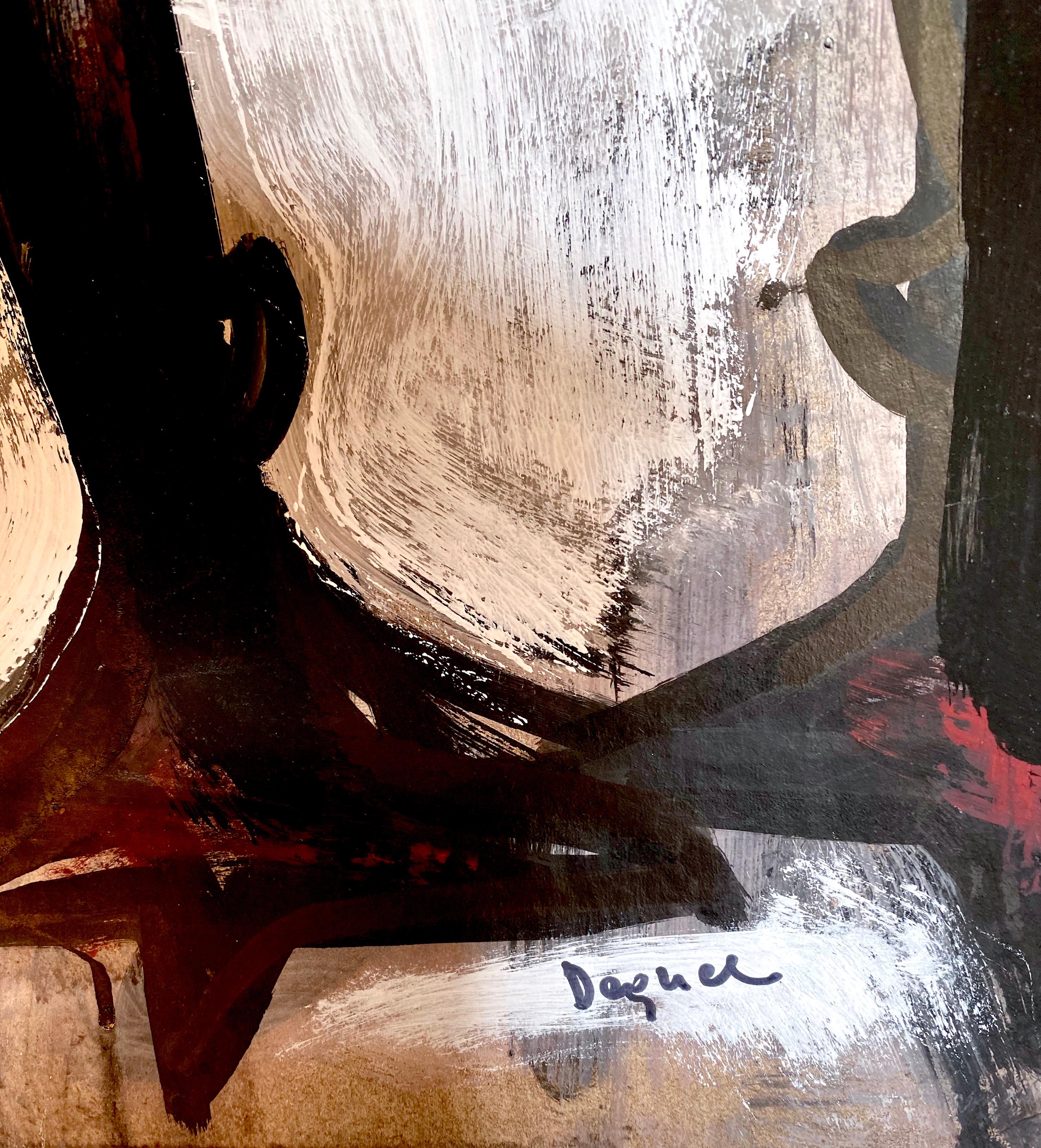 Peinture abstraite au coq d'Oreste Dequel Bon état à New York, NY