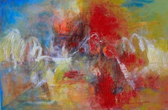 Peinture de paysage rouge Cornell - Acrylique sur toile par Oreydis