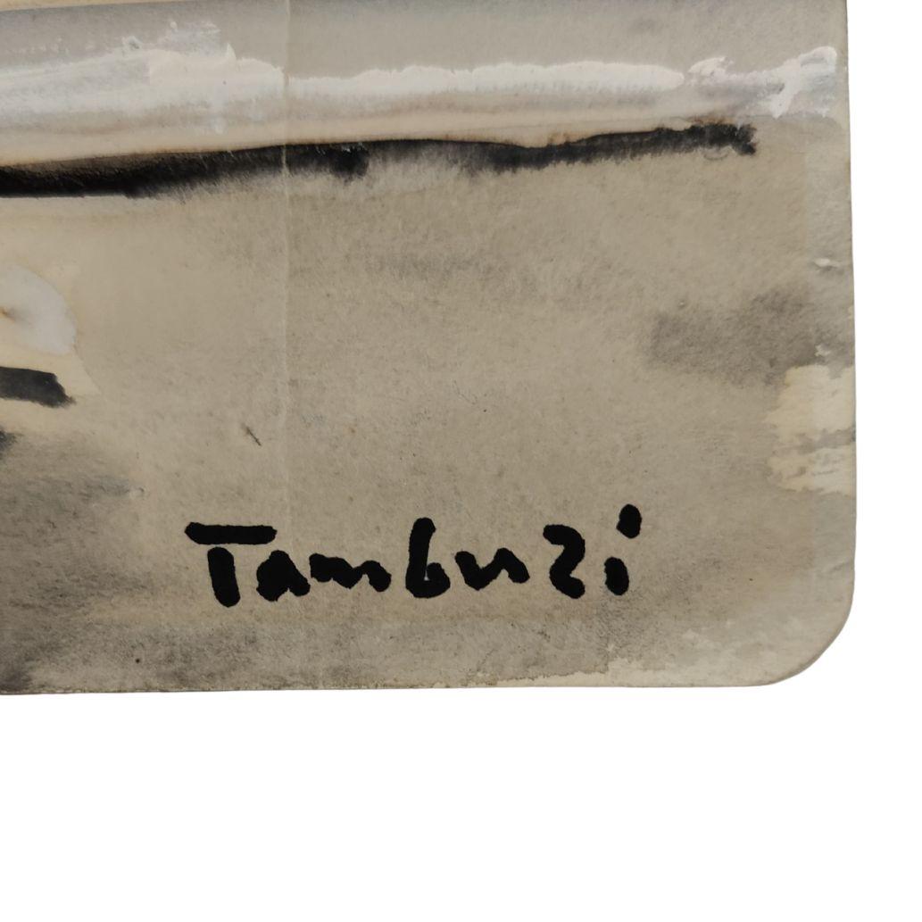 Öl auf Leinwand und Aquarell, Orfeo Tamburi 