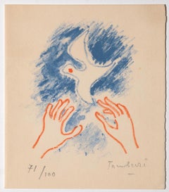 Oiseau - Lithographie d'Orfeo Tamburi - 1964