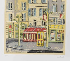 Café Parisien - Litografia di Orfeo Tamburi - Anni '80