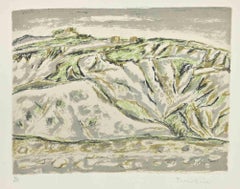 Landschaft in der Toskana - Lithographie von Orfeo Tamburi - 1972