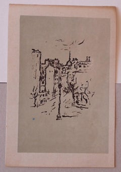 París - Litografía de Orfeo Tamburi - 1946