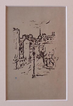 Paris - Original Lithograph by Orfeo Tamburi - 1946