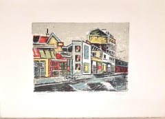 Paris - Lithographie originale d'Orfeo Tamburi - 1970