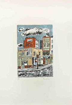 Vintage Streets of Paris - Lithograph by Orfeo Tamburi - 1970s
