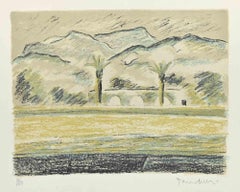 Les Alpes Apuanes de Forte... - Lithographie d'Orfeo Tamburi - Milieu du XXe siècle