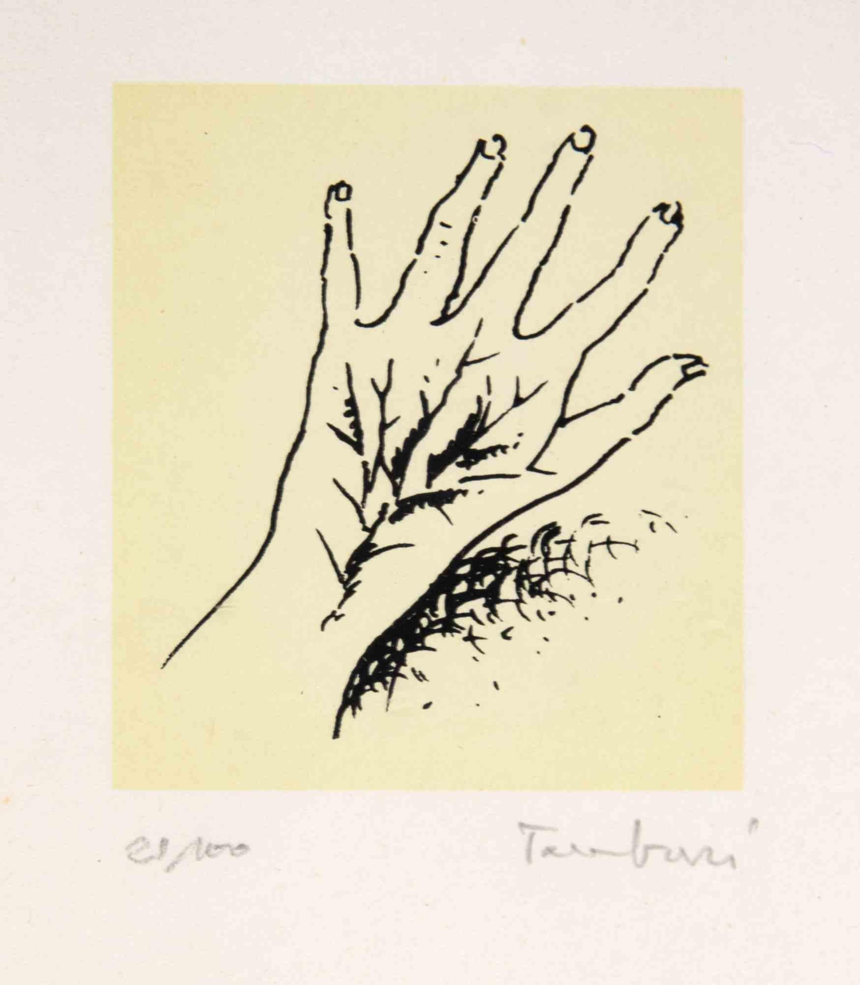 The Hand - Lithograph by Orfeo Tamburi - Mid-20th Century For Sale 1