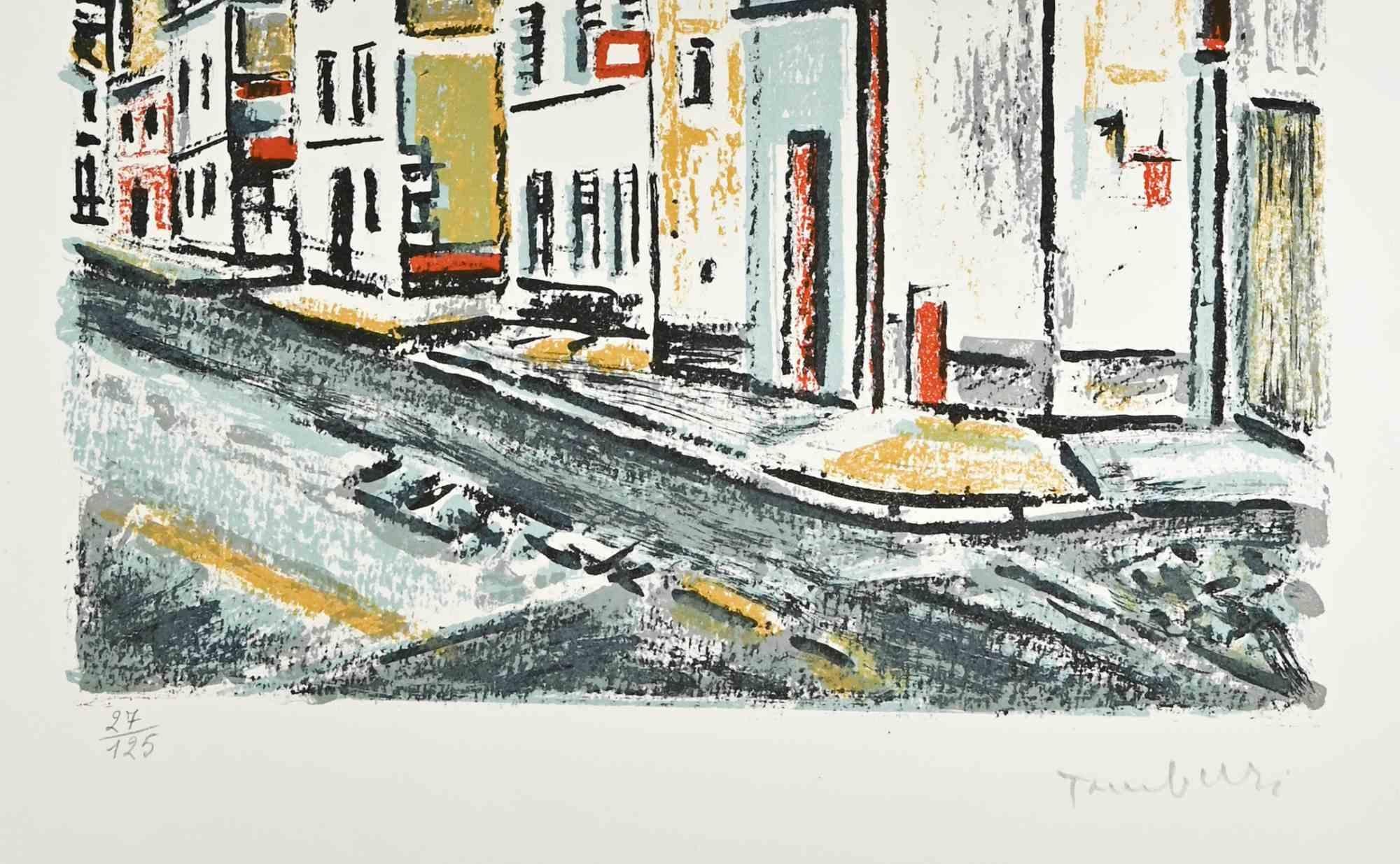 Vista de París - Aguafuerte y aguatinta de Orfeo Tamburi - Años 70 en venta 1