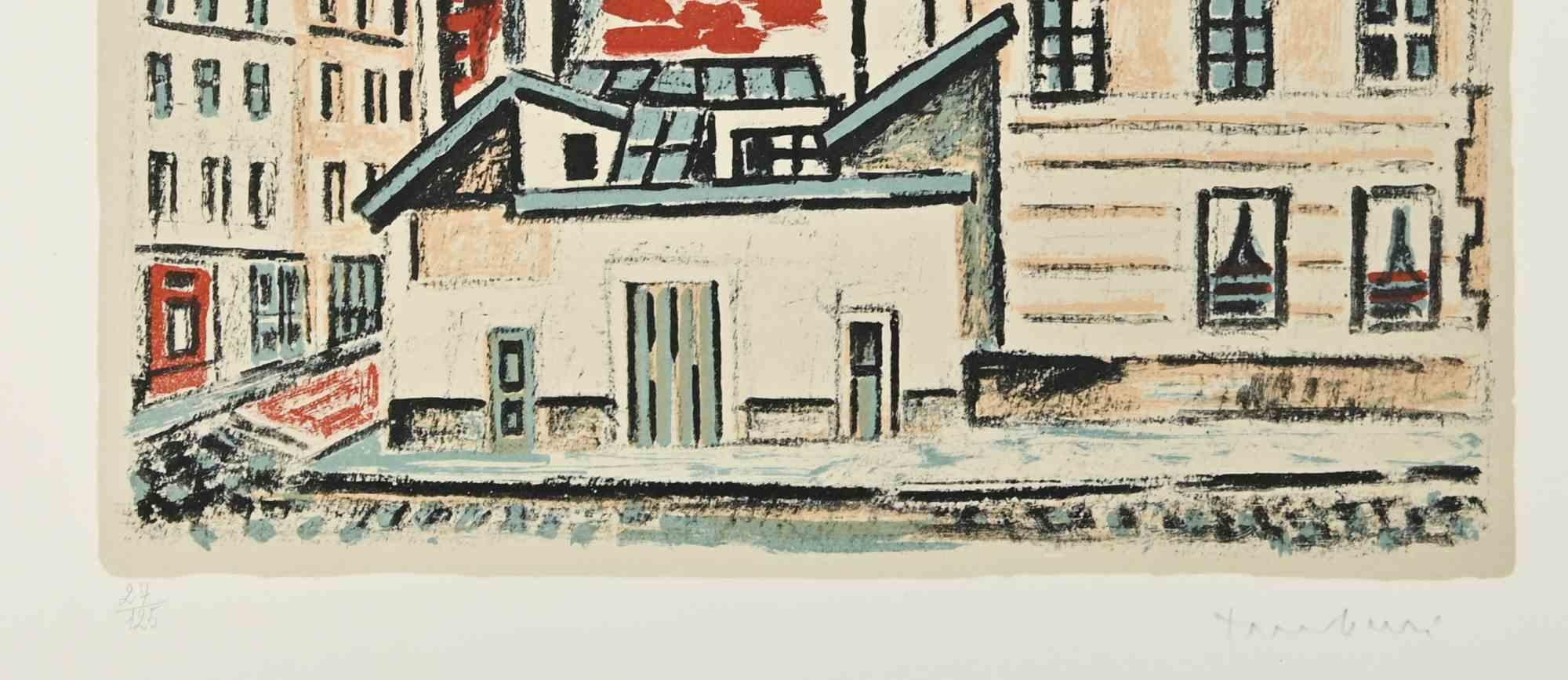 Vista de París - Aguafuerte de Orfeo Tamburi - Años 70 en venta 1